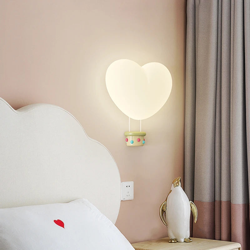 Trævæg lampe til børneværelse | Hjerteformet - Terra Pink - Image 6