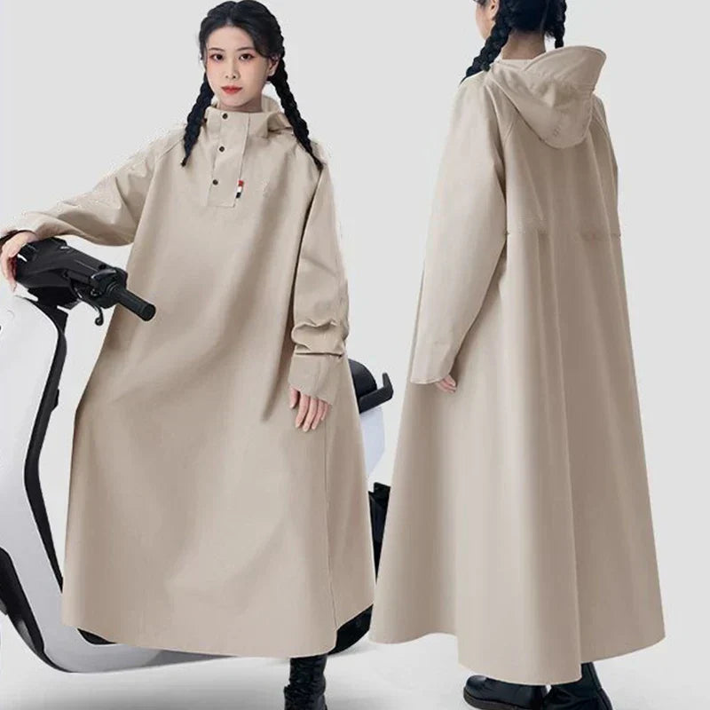 Unisex Lang Regnponcho - Vandtæt & Komfortabel