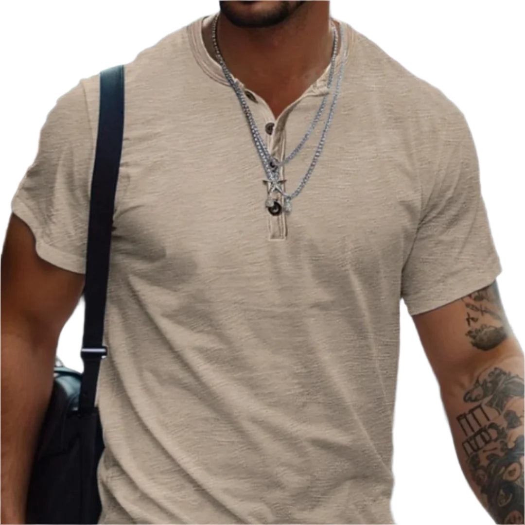 Eusèbe | T-shirt classique à col ras du cou au design épuré - Image 1