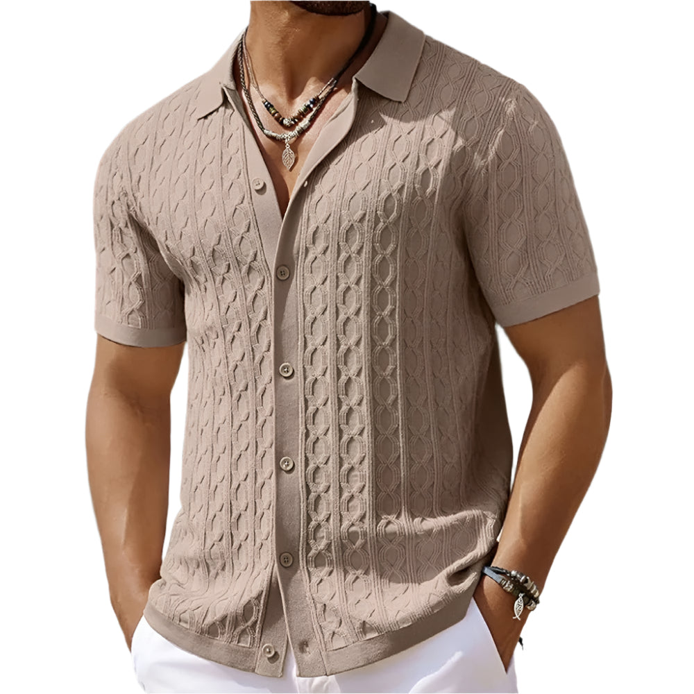 Ferdinand | Polo rétro en maille jacquard pour hommes - Image 3