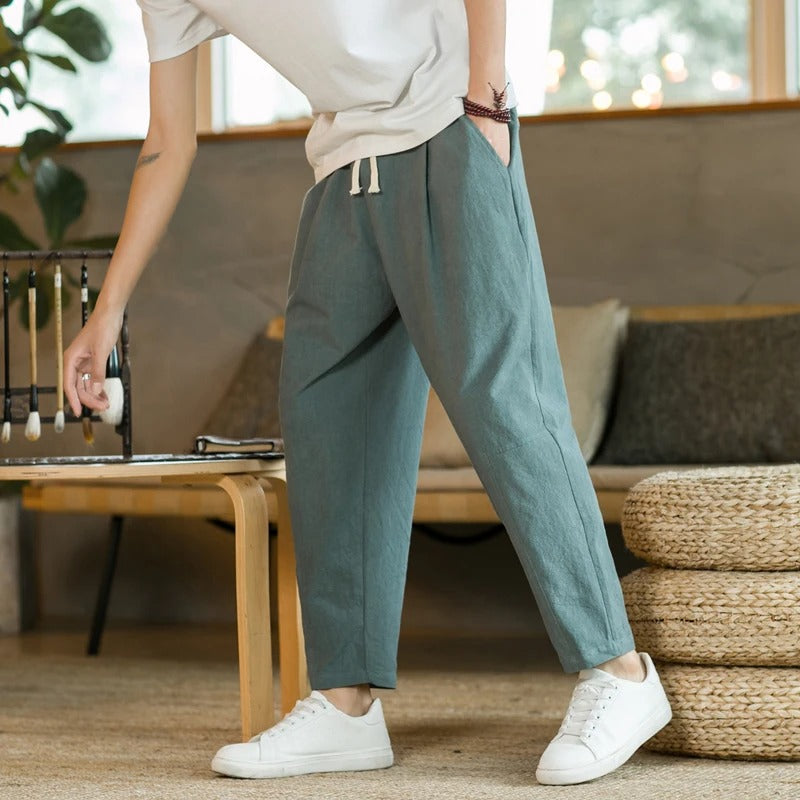 Gianni | Pantalon en coton minimaliste pour un confort sans faille - Image 4