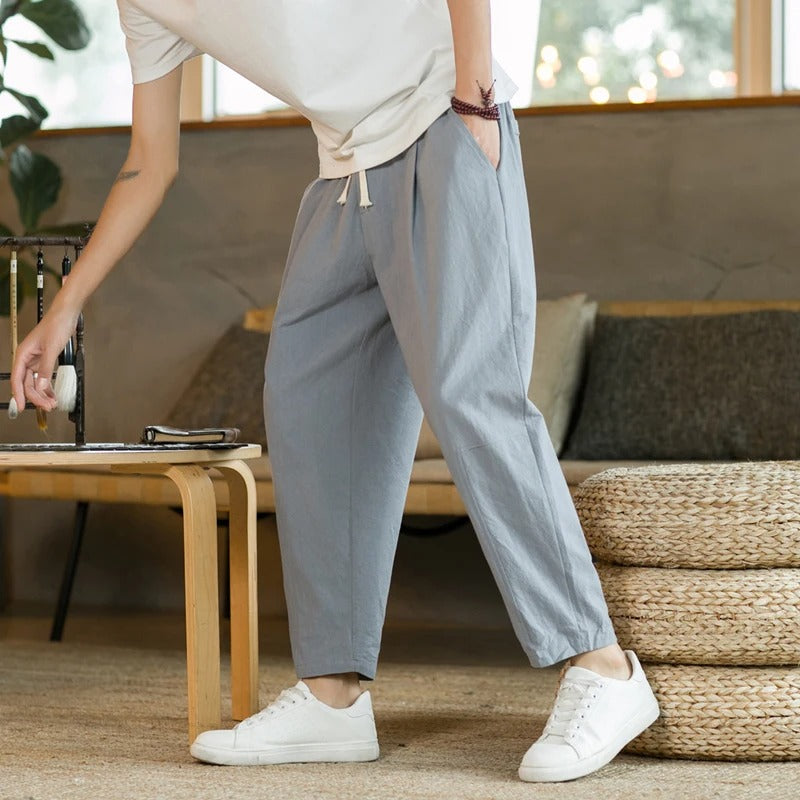 Gianni | Pantalon en coton minimaliste pour un confort sans faille - Image 5