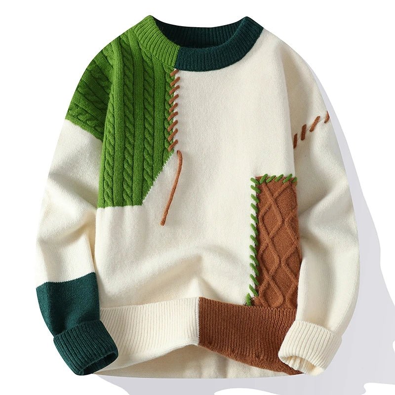Kassim | Pull en Tricot Color Block pour Homme - Image 3