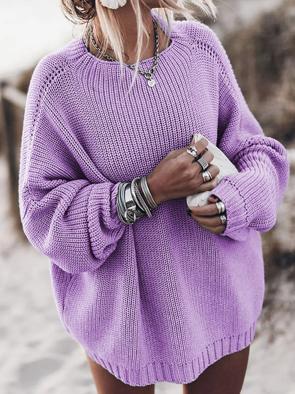 Zoé | Pull ample à col rond pour femme - Image 5