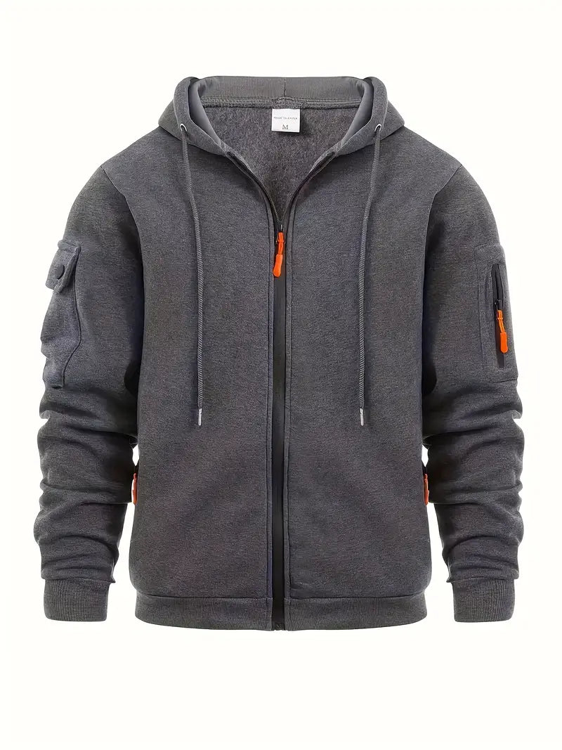 Xav | Veste Homme à Capuche Entièrement Zippée - Image 3