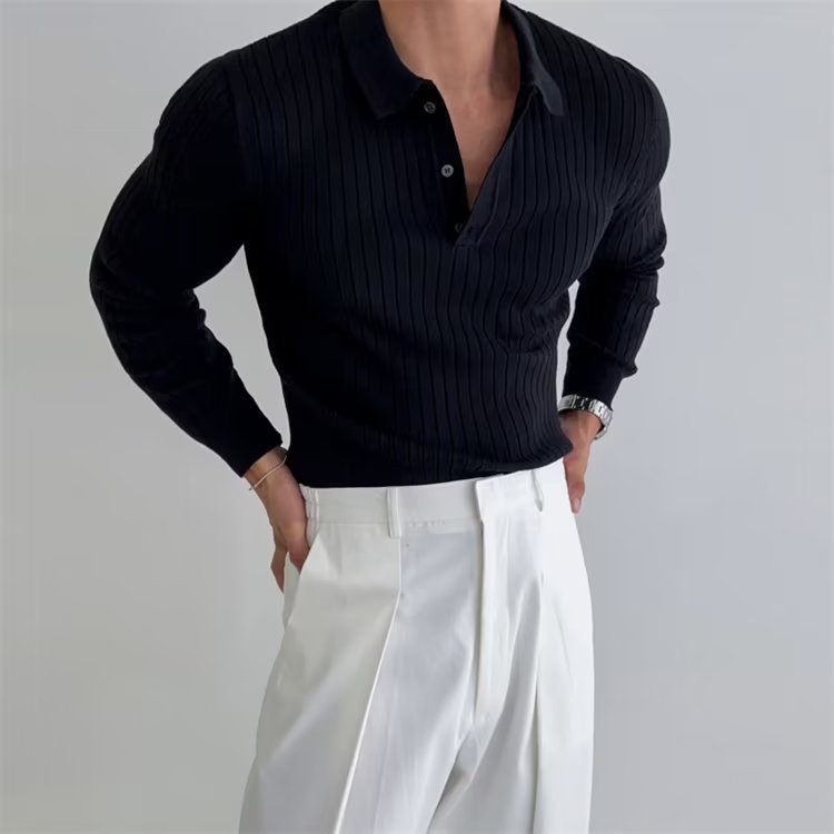 Sidney | Polo Homme Coupe Slim Côtelé - Image 2