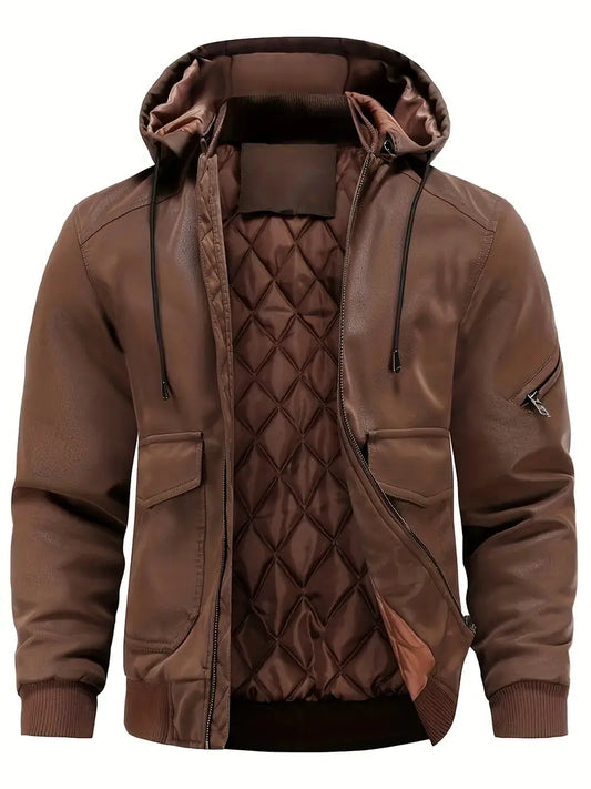 Julio | Blouson aviateur à capuche pour homme - Image 2