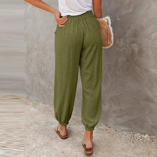 Delphine | Pantalon d'été pour femmes - Léger, respirant et à taille haute - Image 2