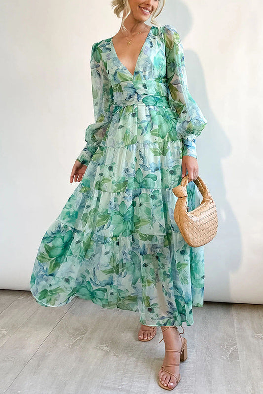 Margaux | Robe enveloppante à fleurs pour femmes - Elegant Maxi - Image 1