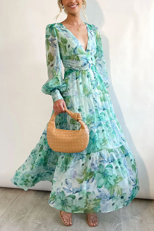 Margaux | Robe enveloppante à fleurs pour femmes - Elegant Maxi - Image 2