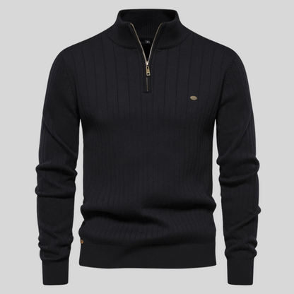 Marin | Pull à Col Zippé Homme - Image 1