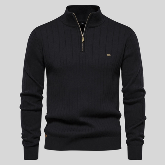 Marin | Pull à Col Zippé Homme - Image 1