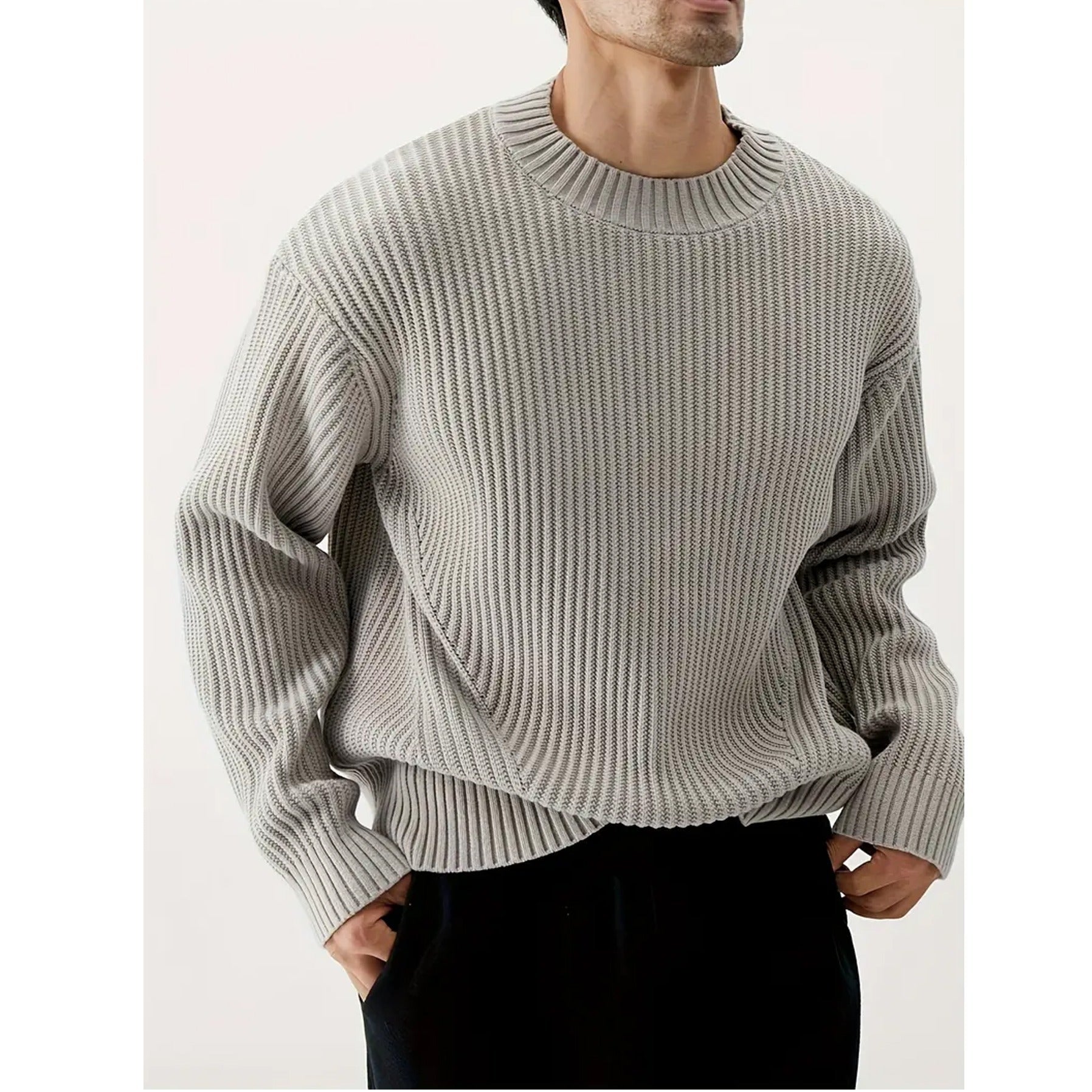 Olivier | Pull ample à col rond pour homme - Image 2