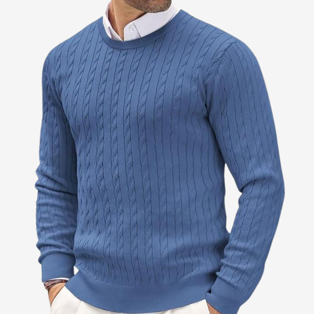 Noël | Pull Homme Col Rond Tricot Câbles - Image 4