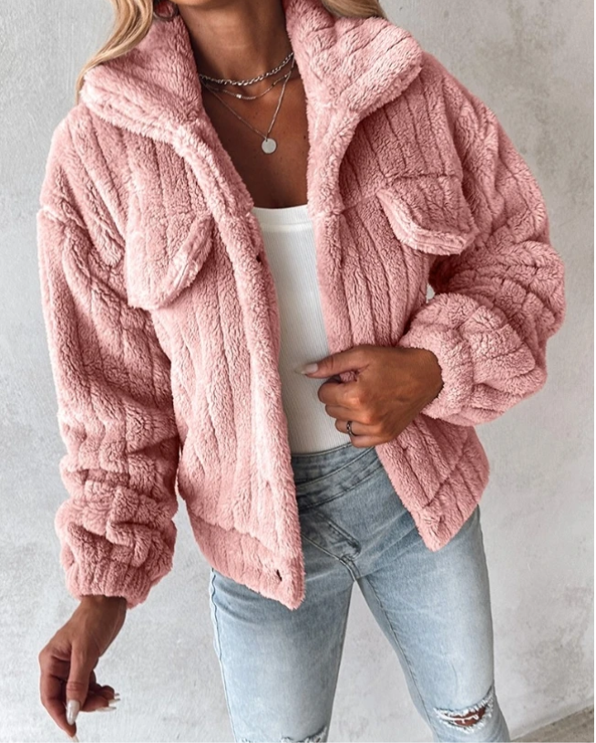Nina | Veste Sherpa Boutonnée pour Femme - Image 2
