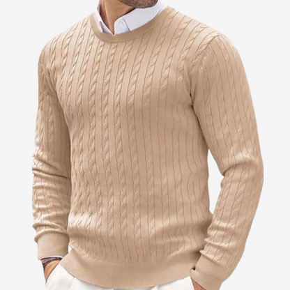 Noël | Pull Homme Col Rond Tricot Câbles - Image 5