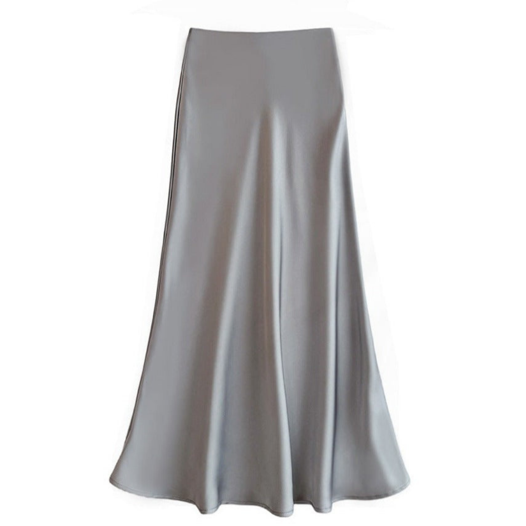 Mélissa | Jupe midi élégante en satin pour femmes - Image 11