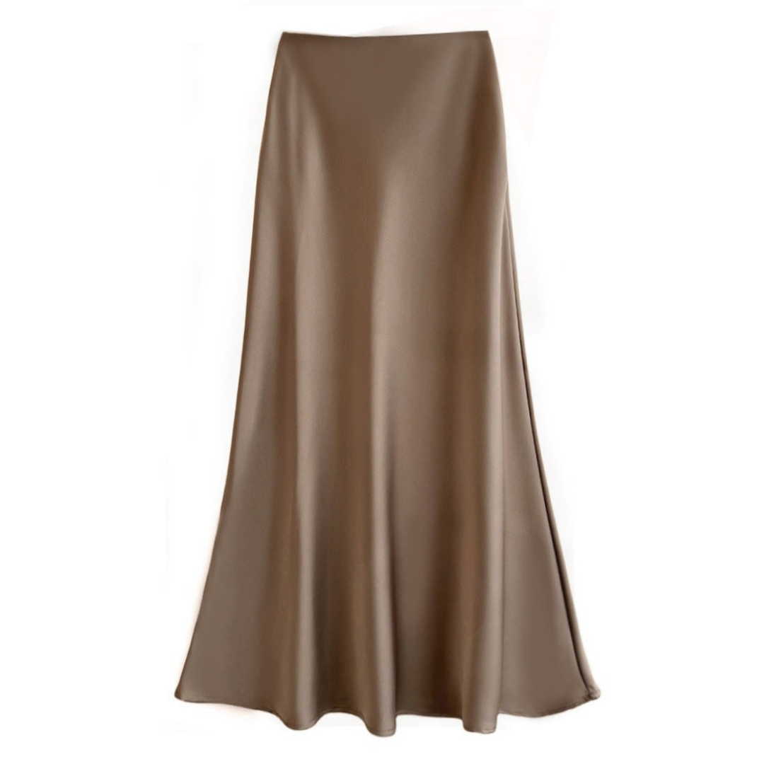 Mélissa | Jupe midi élégante en satin pour femmes - Image 3
