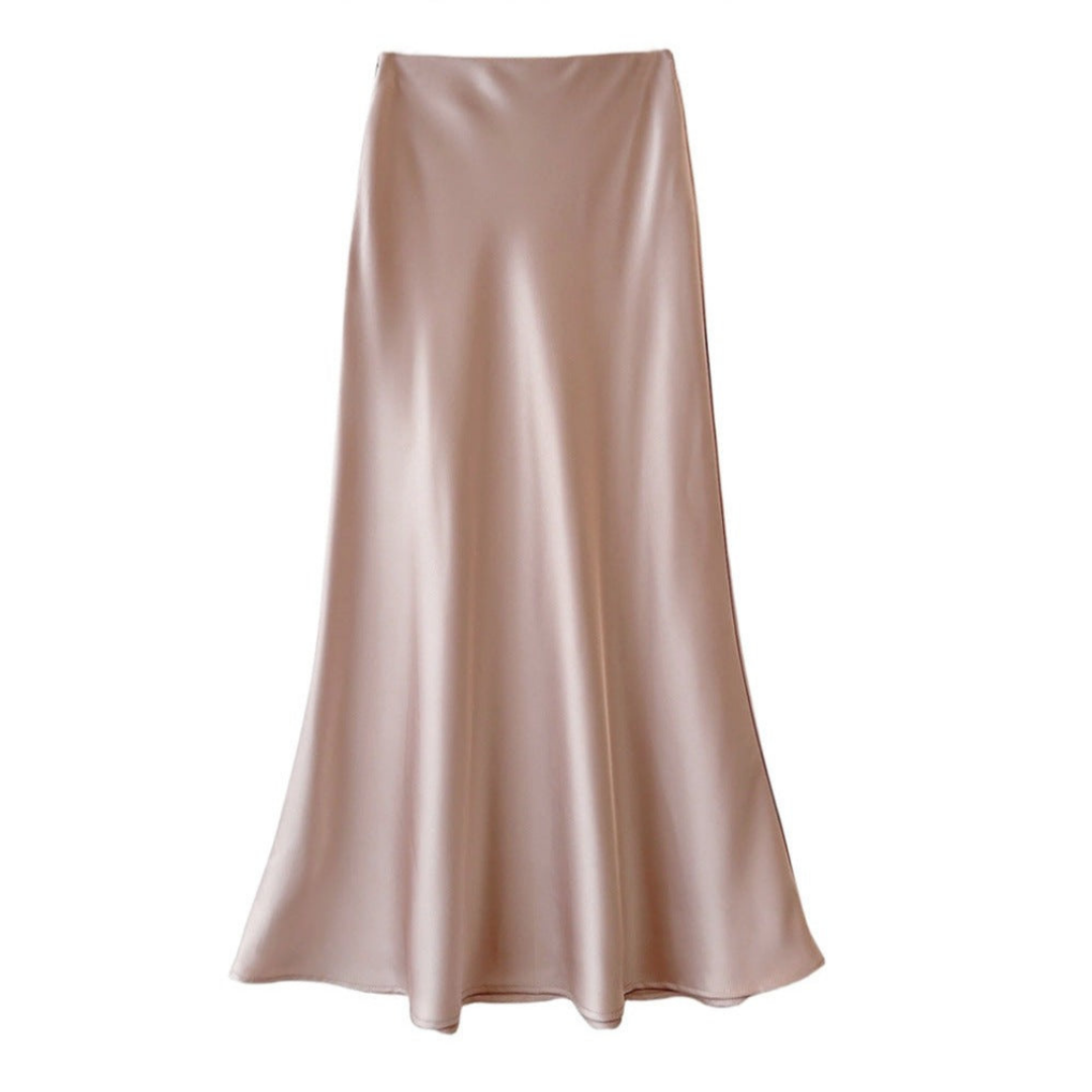 Mélissa | Jupe midi élégante en satin pour femmes - Image 4