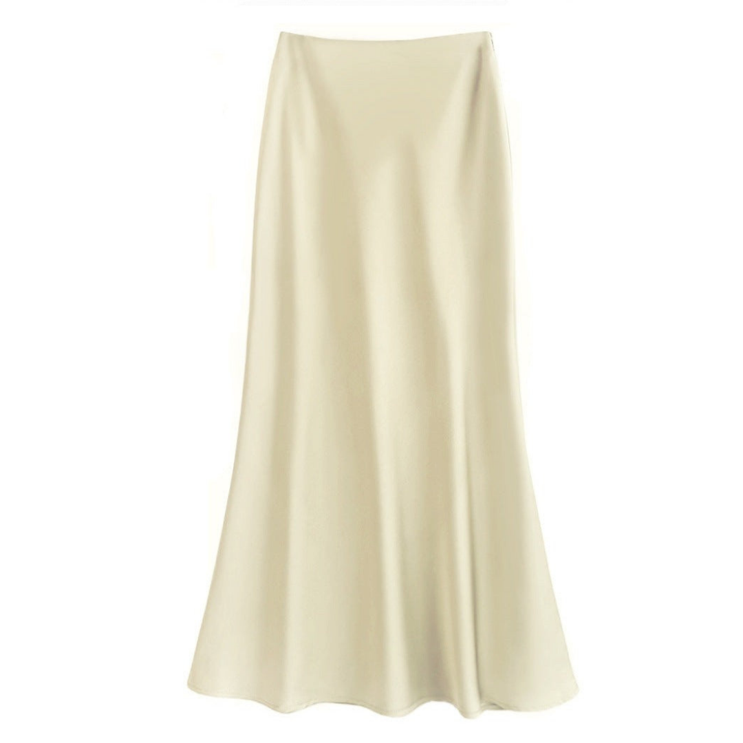 Mélissa | Jupe midi élégante en satin pour femmes - Image 6