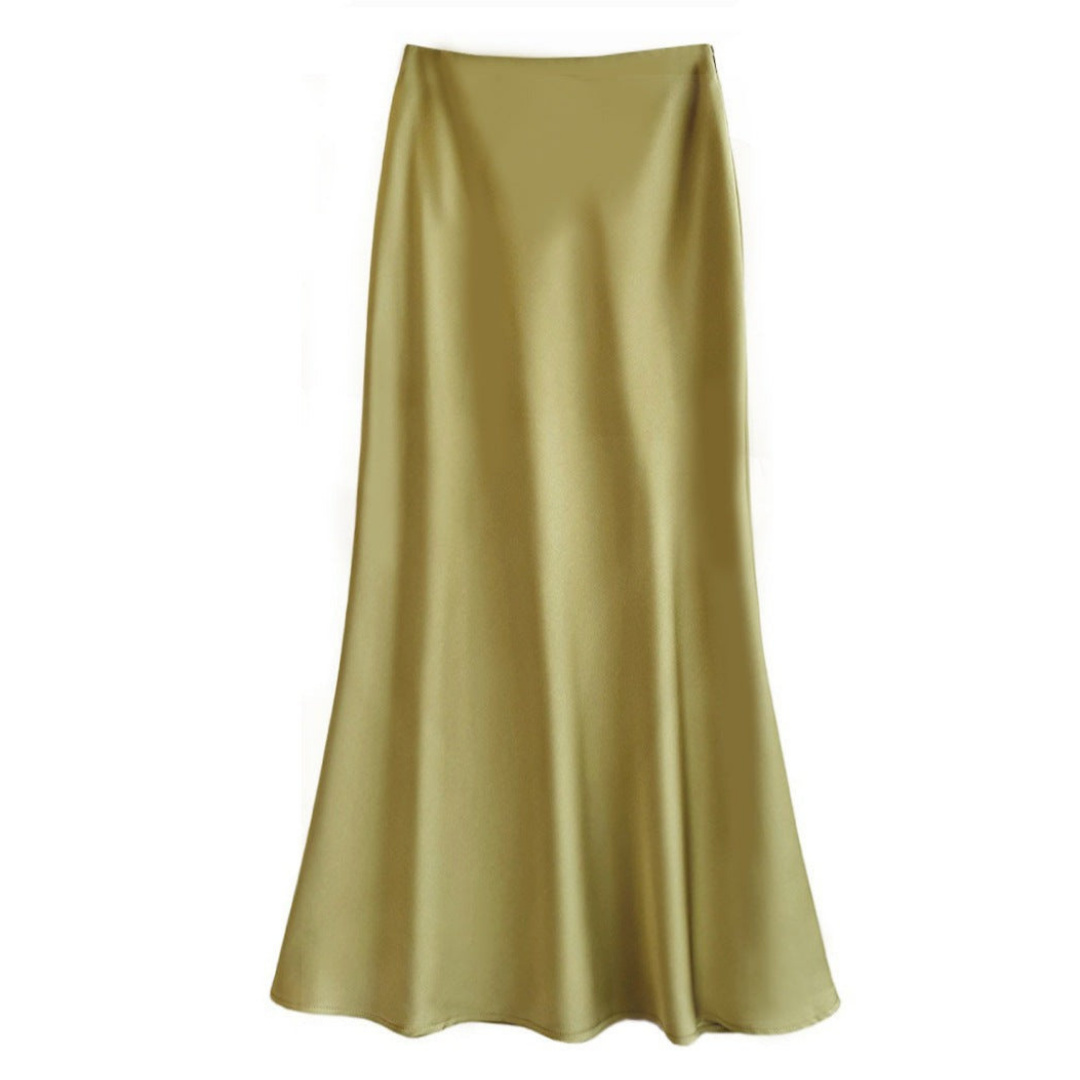 Mélissa | Jupe midi élégante en satin pour femmes - Image 7