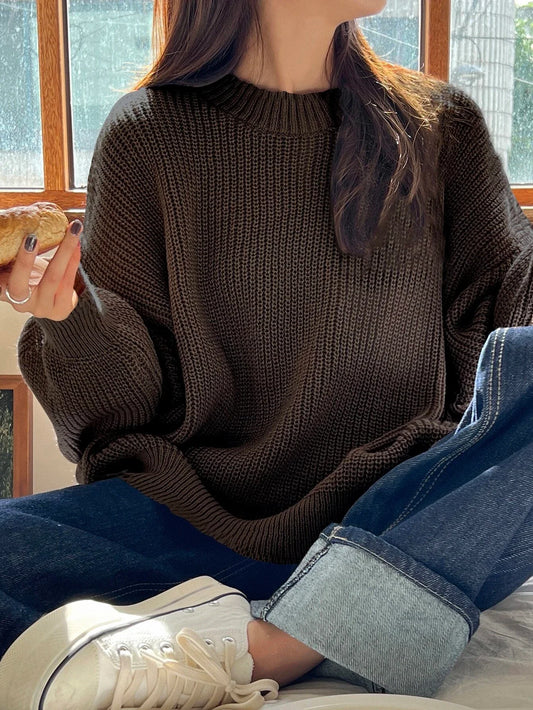 Élina | Pull ample à col rond pour femme - Image 2