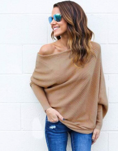 Agneline | Pull ample à épaules dénudées pour femme - Image 4