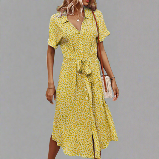 Pierrette | Robe d'été élégante avec ceinture pour femmes - Image 2