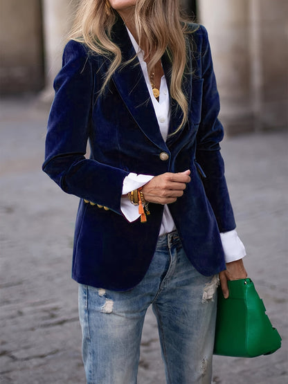 Tara | Blazer en velours croisé pour femme - Image 4