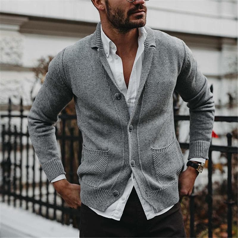 Stéphane | Veste Pull Homme Boutonnée - Image 1