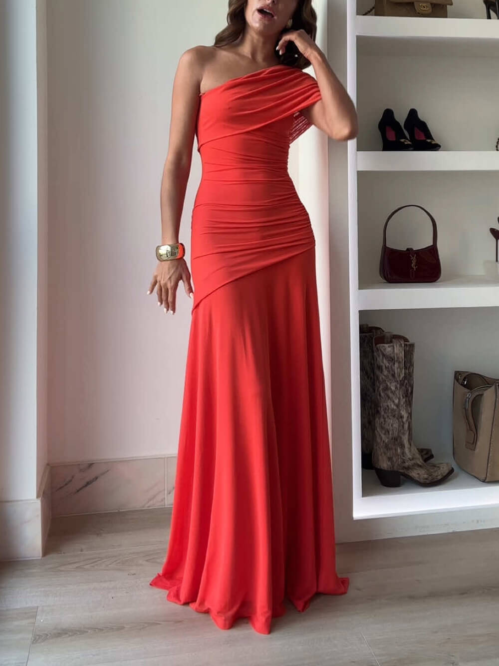 Anaïs | Robe longue plissée élégante et facile à porter - Confortable et chic - Image 1