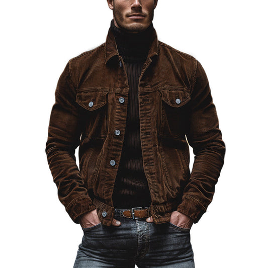 Julio | Veste Homme Boutonnée en Velours Côtelé - Image 1