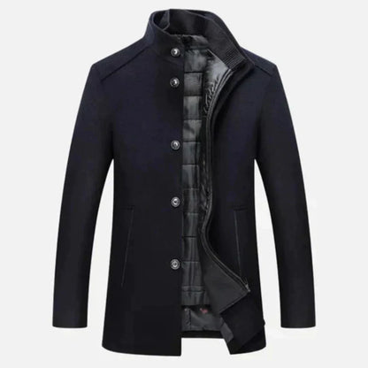 Younès | Manteau mi-long à col montant pour homme - Image 3