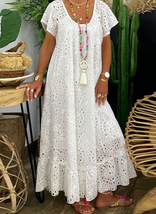 Yolande | Robe longue d'été pour femme inspirée d'Ibiza - Image 1