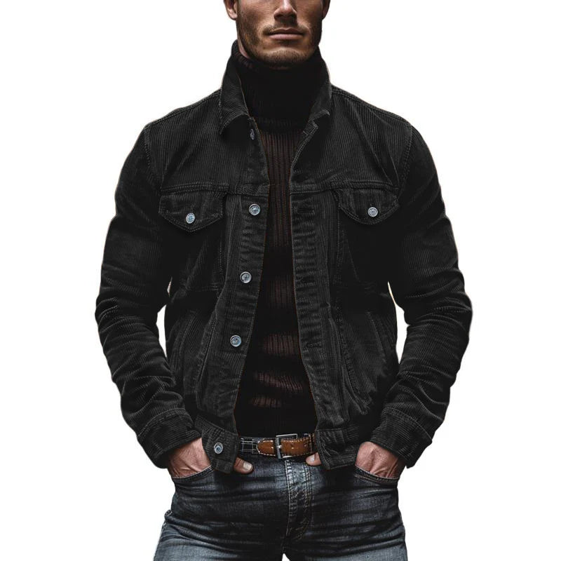 Julio | Veste Homme Boutonnée en Velours Côtelé - Image 10