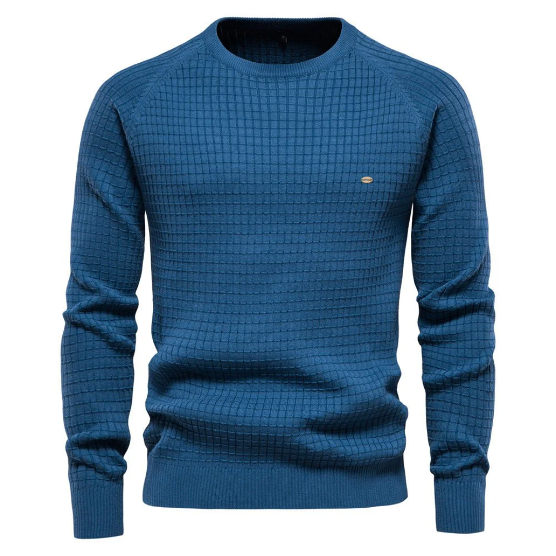 Grégory | Pull texturé à manches longues et col rond pour homme - Image 1