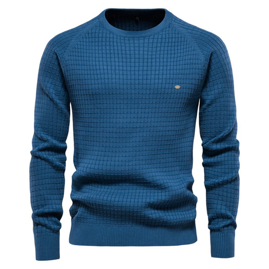 Grégory | Pull texturé à manches longues et col rond pour homme - Image 1
