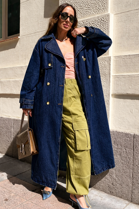 Elisabet | Lang denimfrakke til damer