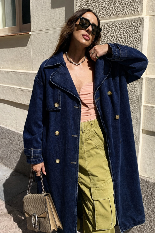 Elisabet | Lang denimfrakke til damer