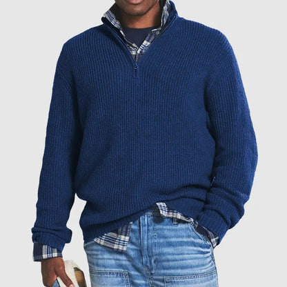 Henrick | Pull Homme En Maille Côtelée À Demi-Zip - Image 5
