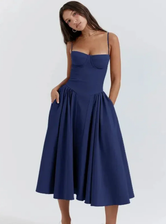 Couture-moda | Gabrielle Neck Dress - Robe d'été légère et stylée - Image 2
