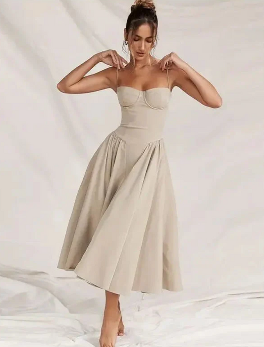 Couture-moda | Gabrielle Neck Dress - Robe d'été légère et stylée - Image 1