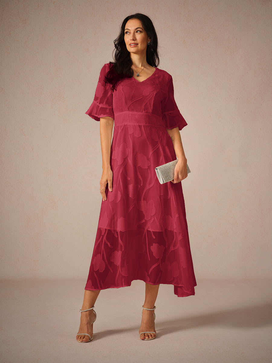 Couture-moda | Robe longue élégante à manches volantes - Image 8