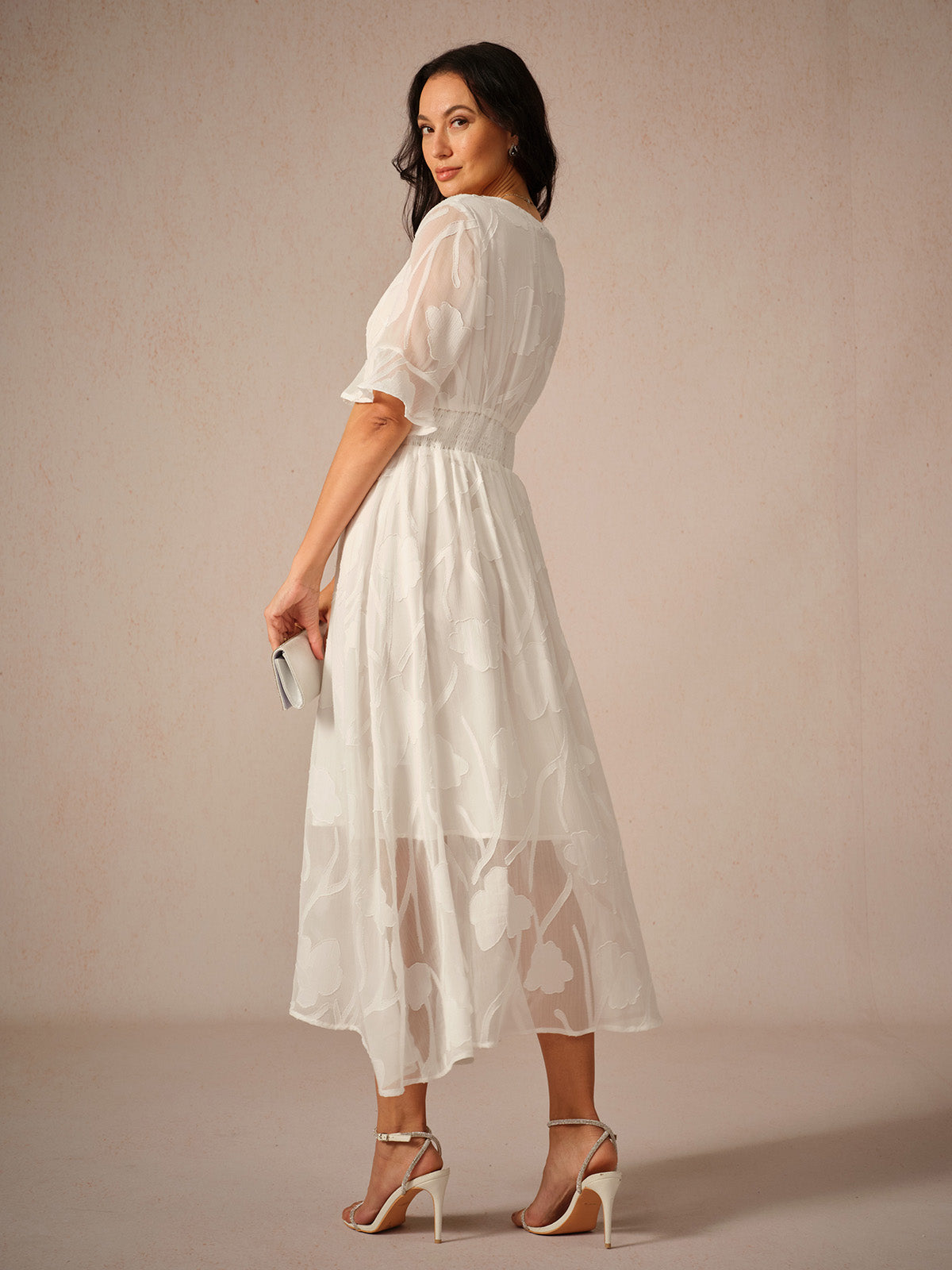 Couture-moda | Robe longue élégante à manches volantes - Image 3