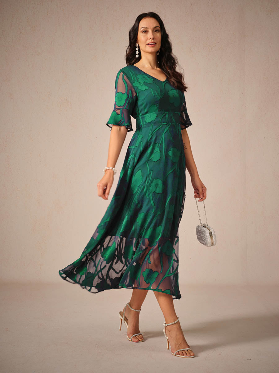 Couture-moda | Robe longue élégante à manches volantes - Image 11