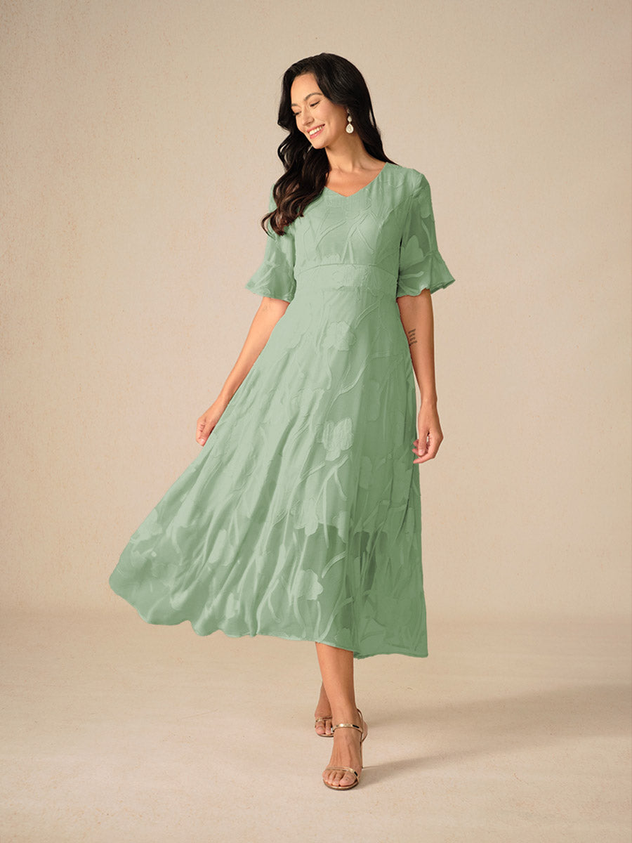 Couture-moda | Robe longue élégante à manches volantes - Image 14
