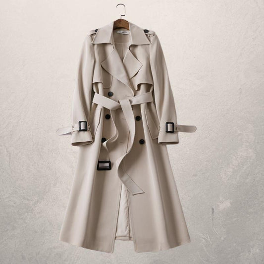 Magali | Trench-coat long ceinturé pour femme - Image 1