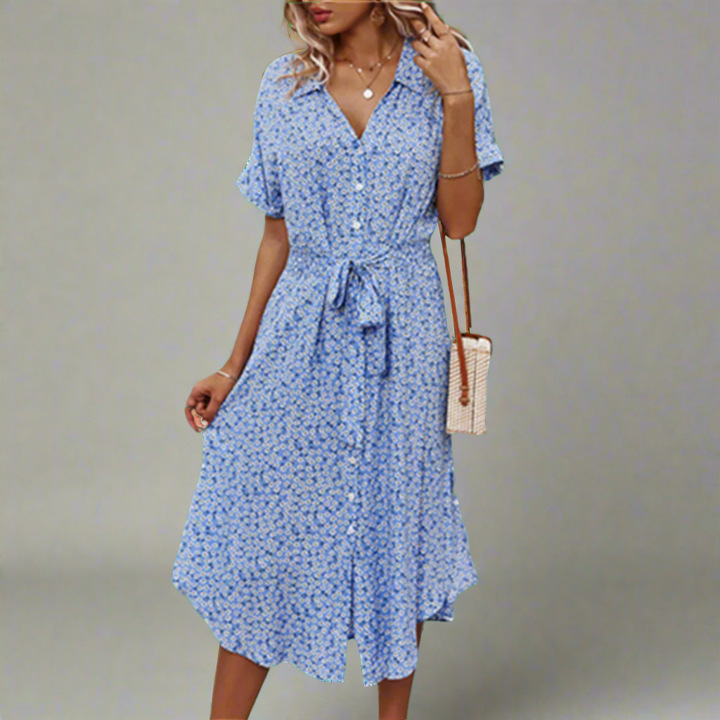 Pierrette | Robe d'été élégante avec ceinture pour femmes - Image 5