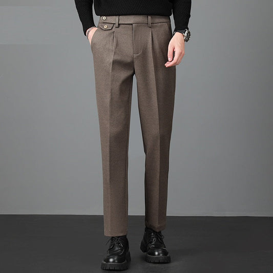 Jacques | Pantalon de costume homme à plis coupe droite - Image 1