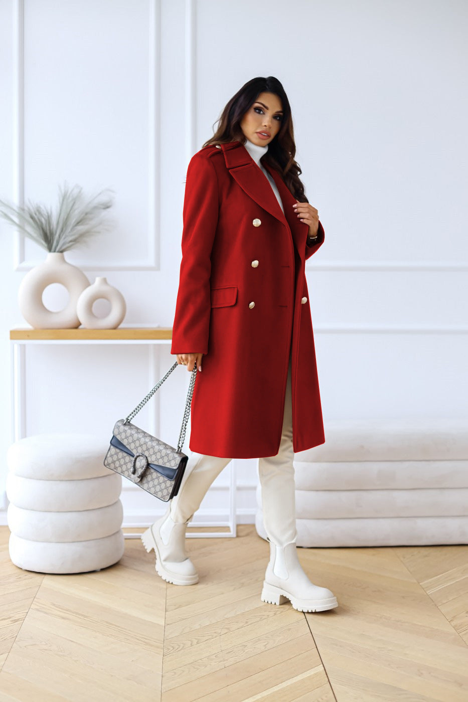 Lou | Manteau Long Croisé Femme - Image 11